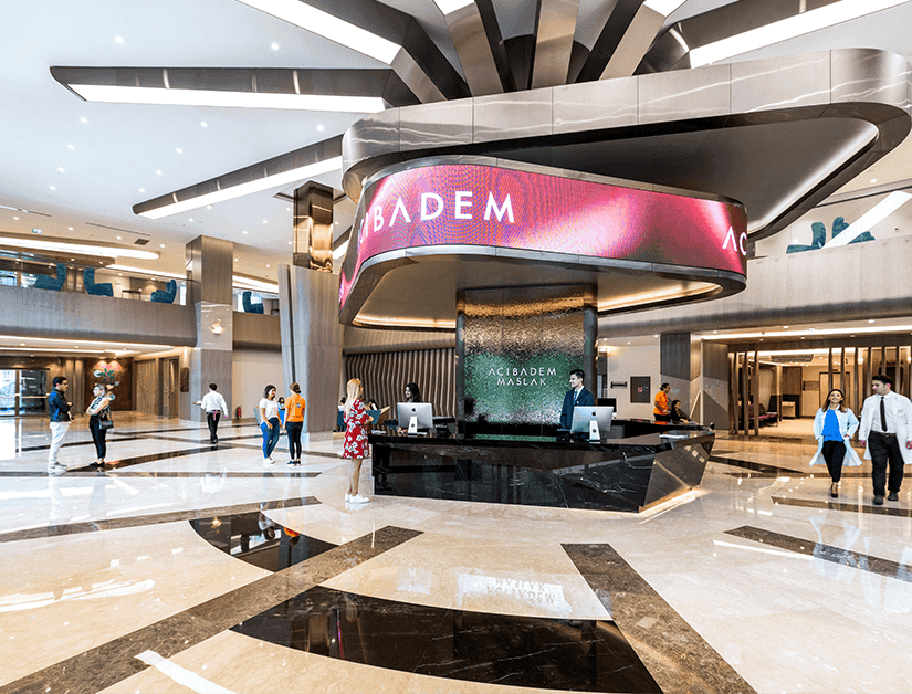 Acıbadem Maslak Hastanesi LED aydınlatma gergi tavan