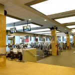 Spor salonu translucent gergi tavan uygulaması