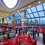 hotel yemek salonu eliptik barisol gergi tavan aydınlatması