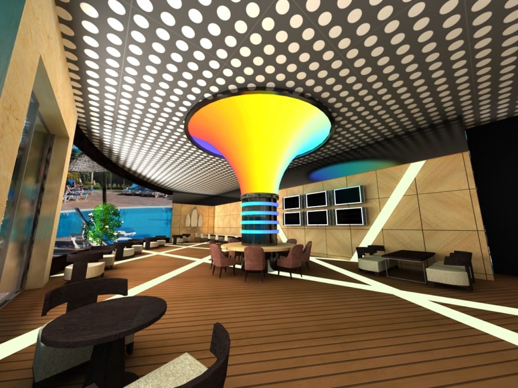 Gergi Tavan Mimari proje dap loungegergi tavan proje