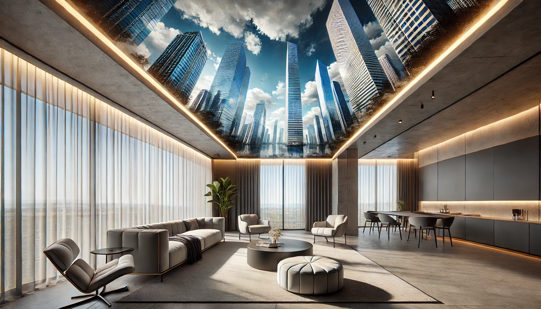 3D Gergi Tavan dekorasyon örneği